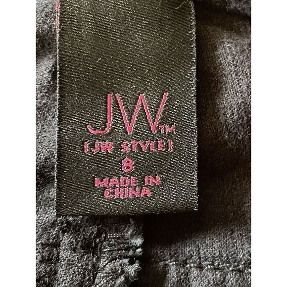 JW (JW Style) Corduroy Black Women’s Boot Cut  Stretch Jeans Pants Size 8 - Picture 2 of 7